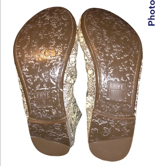 Frye Leather Collapsible Ballet Flats Size 10 - Picture 5 of 6